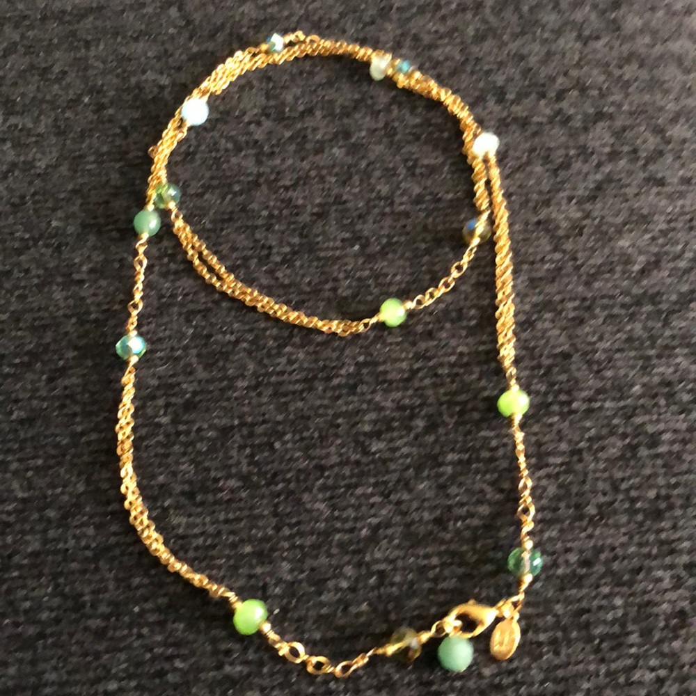 Cookie Lee goldtone necklace with beads
